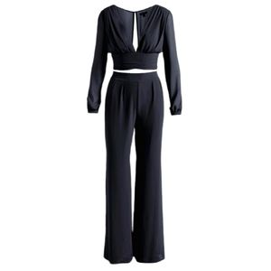 Miss Avenue Chiffon Top & Pant Set